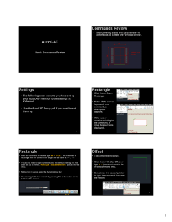 AutoCAD Commands Review Settings Rectangle Rectangle Offset