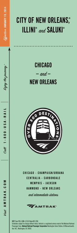 City of New Orleans-Illini-Saluki-Chicago-New Orleans