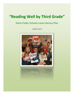 Reading Well by Third Grade