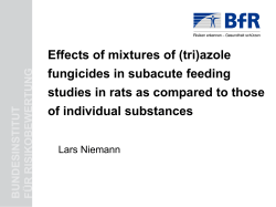 Effects of mixtures of (tri)azole fungicides in subacute