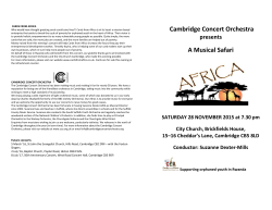 Programme - Cambridge Concert Orchestra