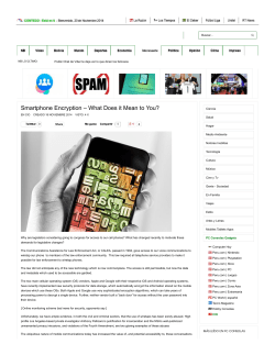 Smartphone Encryption &ndash; What Does it Mean to You?