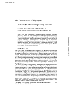 The Gravireceptor ofPhycomyces - The Journal of General Physiology