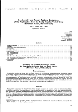 Geochemistry and Primary Tectonic Environment of the