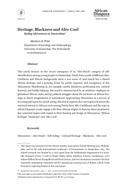 Heritage, Blackness and Afro-Cool