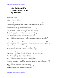 Life Is Beautiful Chords And Lyrics By Keb Mo