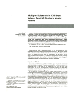 Multiple Sclerosis in Children - American Journal of Neuroradiology