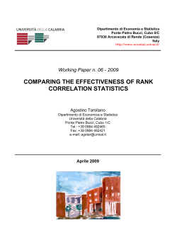 COMPARING THE EFFECTIVENESS OF RANK CORRELATION