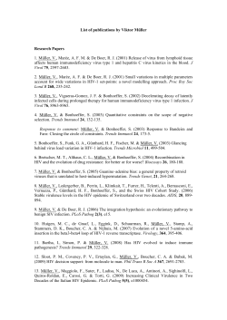 List of publications by Viktor M&uuml;ller Research Papers 1. M&uuml;ller, V