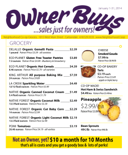 Not an Owner, yet? - Neighborhood Coop