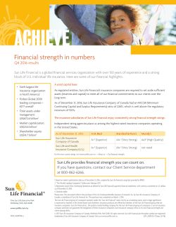 Financial strength in numbers