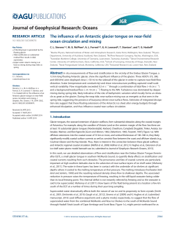 The influence of an Antarctic glacier tongue on near