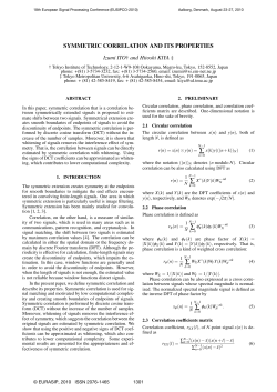 Symmetric Correlation and Its Properties