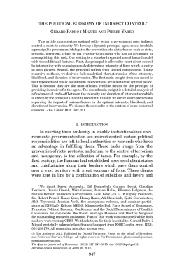 The Political Economy of Indirect Control