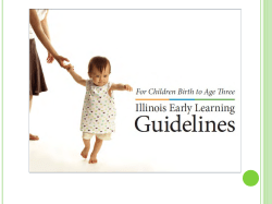 Illinois Early Learning GUIDELINES