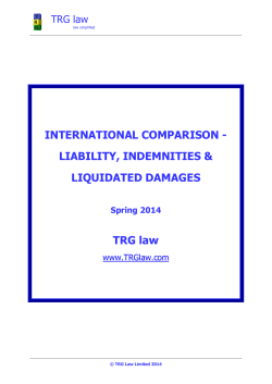 INTERNATIONAL COMPARISON - LIABILITY