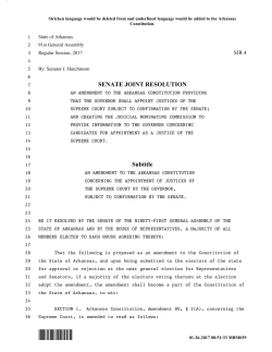 SJR 4 - Arkansas General Assembly