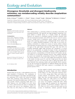 Divergence thresholds and divergent biodiversity