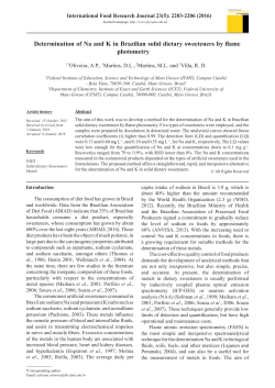 Determination of Na and K in Brazilian solid dietary sweeteners by