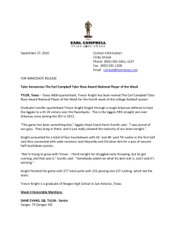 2016 Earl Campbell Week Four Player of the Week