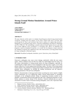 Strong Ground Motion Simulations Around Prince Islands Fault&dagger;1