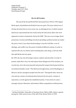 during the 10th anniversary of the fall of the Berlin Wall, in 1999.