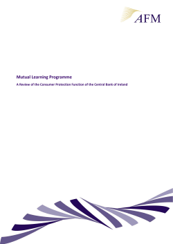 Netherlands Authority for the Financial Markets Peer Review of the