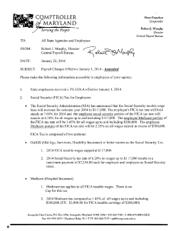 Payroll Changes of General Interest