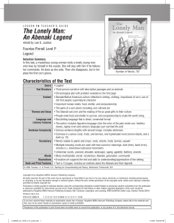 The Lonely Man: An Abenaki Legend