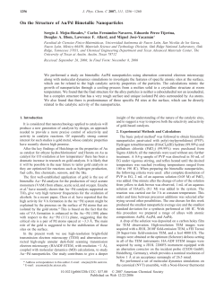On the Structure of Au/Pd Bimetallic Nanoparticles
