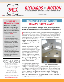 RICHARDS in MOTION - Richards Corporation