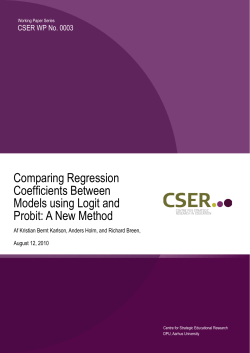 Comparing Regression Coefficients Between Models using Logit