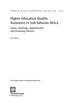 Higher education quality assurance in Sub