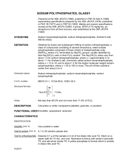 SODIUM POLYPHOSPHATES, GLASSY