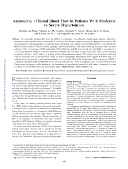 Asymmetry of Renal Blood Flow in Patients With
