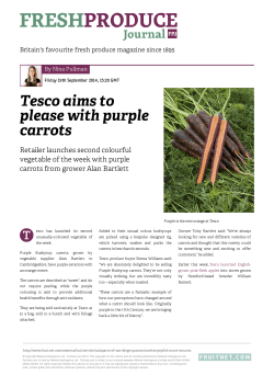 Tesco aims to please with purple carrots
