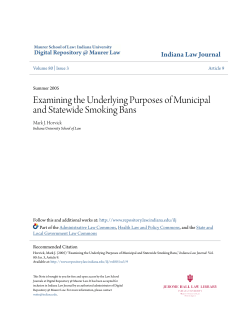 Examining the Underlying Purposes of Municipal and Statewide