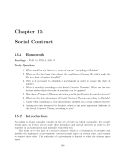Chapter 15 Social Contract