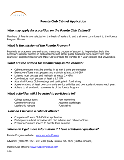 Puente Club Cabinet Application Who may apply for a position on