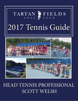 2017 Tennis Guide - Tartan Fields Golf Club