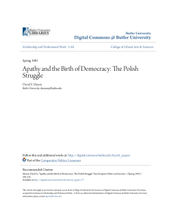Apathy and the Birth of Democracy: The Polish Struggle