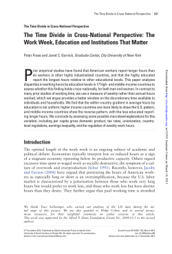 The Time Divide in Cross-National Perspective: The Work Week