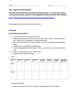 Date: Phet: Sugar and Salt Simulation Go to the