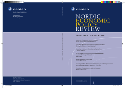 NORDIC ECONOMIC POLICY REVIEW
