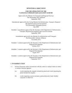 PDF: 421 KB - Department of Infrastructure and Regional