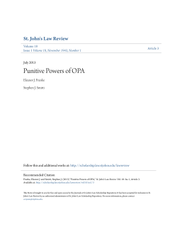 Punitive Powers of OPA - St. John`s Law Scholarship Repository