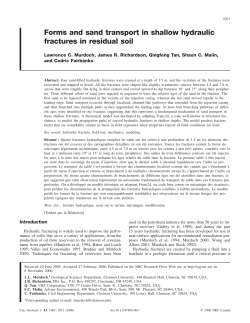 Forms and sand transport in shallow hydraulic fractures in residual soil
