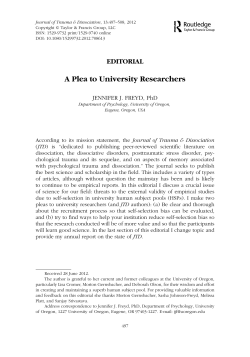 A Plea to University Researchers