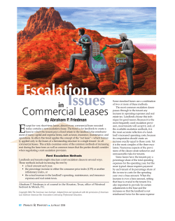 Escalation Issues in Commercial Leases