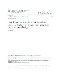 Does the American Public Accept the Rule of Law?